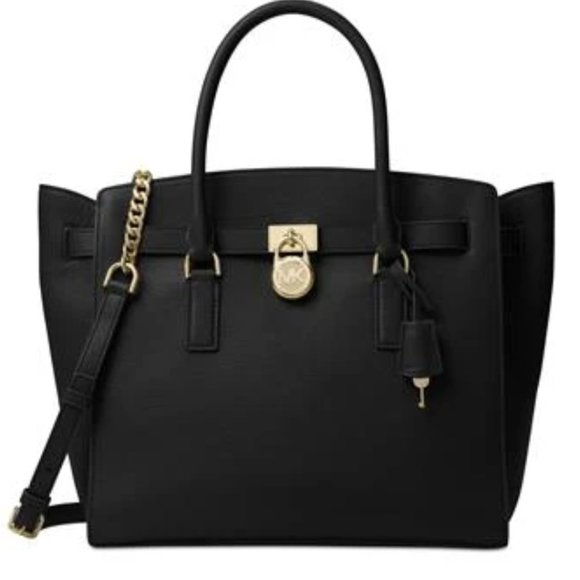 MICHAEL Michael Kors Handbags - MICHAEL Michael Kors Black Hamilton Ex Lg Satchel